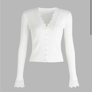 BRAND NEW Cider Long Sleeves Lacy Cardigan Top